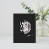 Ich Liebe dich zum Mond und zurück Postkarte (Stehend Vorderseite)