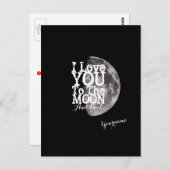 Ich Liebe dich zum Mond und zurück Postkarte (Vorne/Hinten)