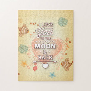 Ich Liebe dich zum Mond und zurück Puzzle