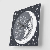 Ich Liebe dich zum Mond und zurück Quadratische Wanduhr (Winkel)