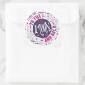 Ich Liebe dich zum Mond und zurück Quadratischer Aufkleber (Tasche)