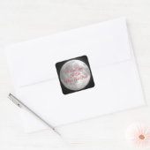 Ich Liebe dich zum Mond und zurück Quadratischer Aufkleber (Umschlag)