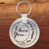 Ich Liebe dich zum Mond und zurück Schlüsselanhänger (Vorderseite)