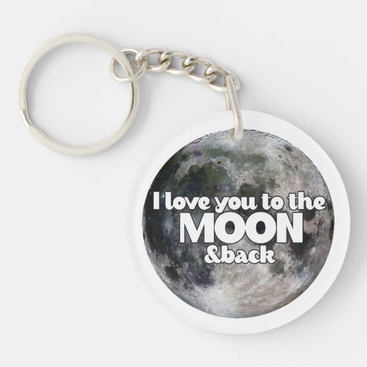 Ich Liebe dich zum Mond und zurück Schlüsselanhänger (Vorderseite)