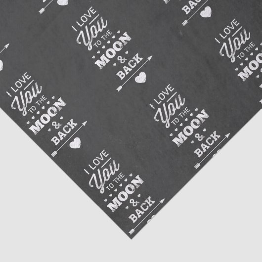 Ich Liebe dich zum Mond und zurück Seidenpapier (Ausschnitt)