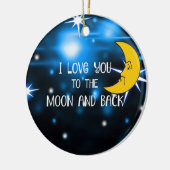 Ich Liebe dich zum Mond und zurück - Starry Sky Keramikornament (Links)