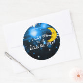 Ich Liebe dich zum Mond und zurück - Starry Sky Runder Aufkleber (Umschlag)