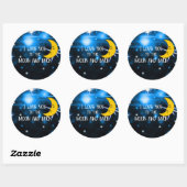Ich Liebe dich zum Mond und zurück - Starry Sky Runder Aufkleber (Blatt)