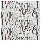 Ich Liebe dich zum Mond und zurück Stoff (Muster)