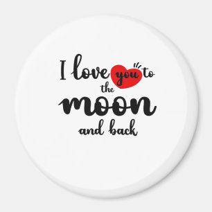 Ich liebe dich zum Mond und zurück Valentinstag Co Magnet