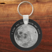 Ich Liebe dich zum Mond und zurück zum Sternenhimm Schlüsselanhänger (Vorderseite)