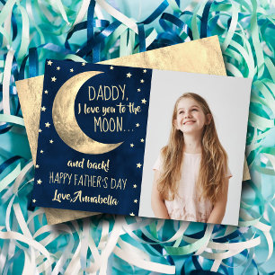 Ich Liebe dich zum Mond und zurück zum Vater Feiertagskarte