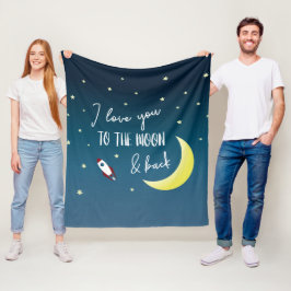 Ich Liebe dich zum Mond und zurück zum Weltraumbab Fleecedecke