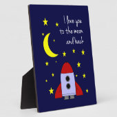 Ich Liebe dich zum Mond und zurück zur Niedlichen  Fotoplatte (Seite)