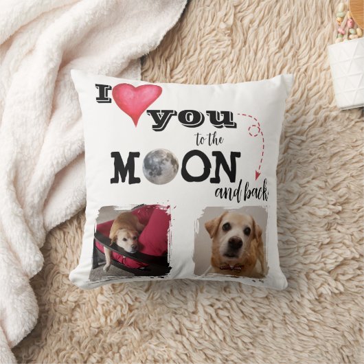 Ich Liebe dich zum Mondwirbelkissen Kissen (Decke)