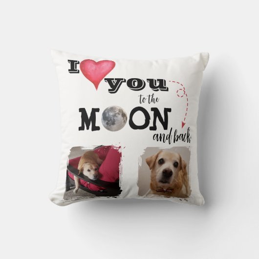 Ich Liebe dich zum Mondwirbelkissen Kissen (Vorderseite)