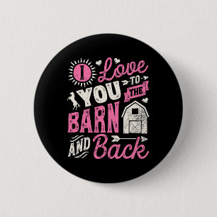 Ich Liebe dich zum Pferd und zum Pferdeschwanz Button