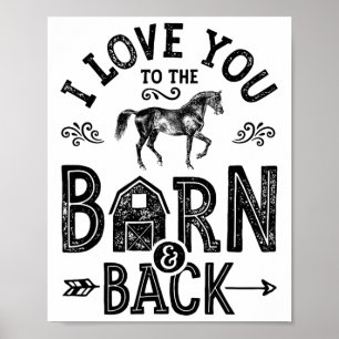 Ich Liebe dich zum Pferd und zum Pferdeschwanz Poster