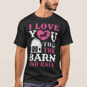 Ich Liebe dich zum Pferd und zum Pferdeschwanz T-Shirt