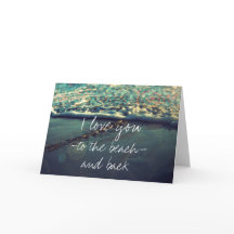 Ich Liebe dich zum Strand und zurück