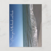 ICH LIEBE DICH ZUM STRAND UND ZURÜCK POSTKARTE (Vorderseite)