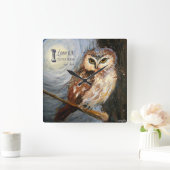 Ich Liebe dich zur Mond- und hinteren Wall-Uhr Quadratische Wanduhr (Zuhause)