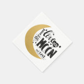 Ich Liebe dich zur Mond- und Rückdusche Serviette (Ecke)