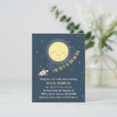 Ich Liebe dich zur Mond- und Rückendusche Einladung (Stehend Vorderseite)