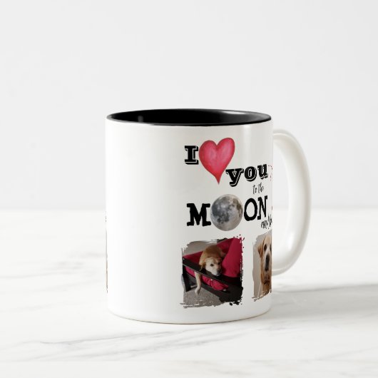 Ich Liebe dich zur Mondkaffee-Tasse Zweifarbige Tasse (VorderseiteRechts)