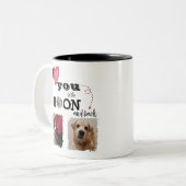 Ich Liebe dich zur Mondkaffee-Tasse Zweifarbige Tasse (Vorderseite Links)