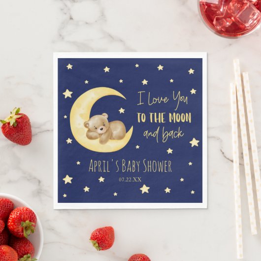 Ich Liebe dich zur Teeddy-Bärendusche Serviette (Beispiel)