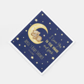 Ich Liebe dich zur Teeddy-Bärendusche Serviette (Ecke)