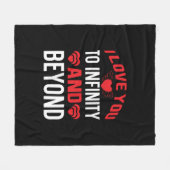 Ich Liebe dich zur Unendlichkeit Fleecedecke (Vorderseite (Horizontal))