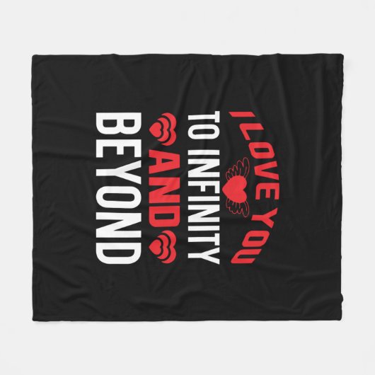 Ich Liebe dich zur Unendlichkeit Fleecedecke (Vorderseite (Horizontal))