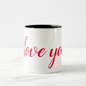 Ich Liebe dich! Zweifarbige Tasse (Mittel)