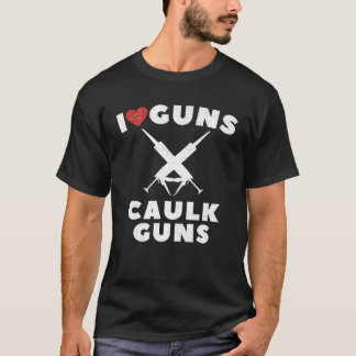 Ich liebe Dichtstoffpistolen Bauarbeiter Vintage T-Shirt