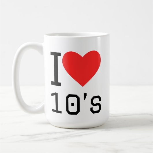 Ich liebe die 10er kaffeetasse (Links)