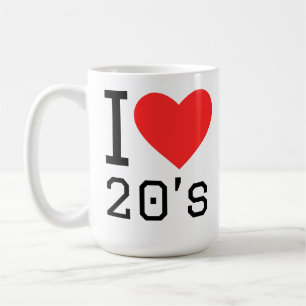 Ich liebe die 20er kaffeetasse