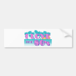 Ich Liebe die 80er Jahre Autoaufkleber