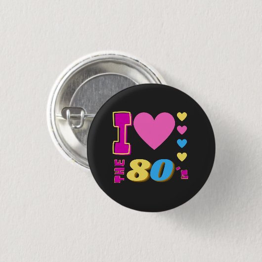 Ich Liebe die 80er Jahre Button (Vorne & Hinten)