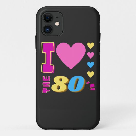 Ich Liebe die 80er Jahre Case-Mate iPhone Hülle (Rückseite)