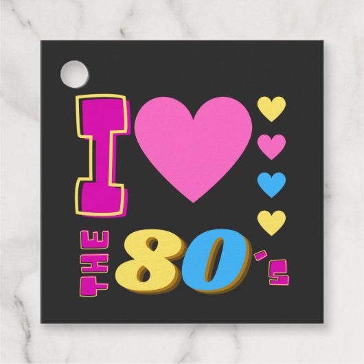 Ich Liebe die 80er Jahre Geschenkanhänger (Vorderseite)