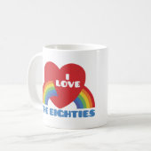 Ich Liebe die 80er Jahre Kaffeetasse (Vorderseite Links)