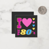 Ich Liebe die 80er Jahre Mitteilungskarte (Vorderseite/Rückseite Beispiel)