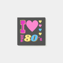 Ich Liebe die 80er Jahre Post-it Klebezettel