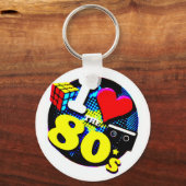Ich Liebe die 80er Jahre Schlüsselanhänger (Vorderseite)