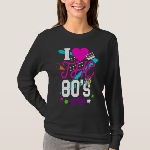 Ich liebe die 80er-Kleidung für Frauen und Männer T-Shirt