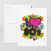 ich liebe die 80er postkarte (Vorne/Hinten)