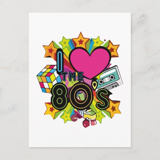 ich liebe die 80er postkarte (Vorderseite)
