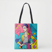 "Ich liebe die 80er" Retro-Tasche Tasche (Vorderseite)